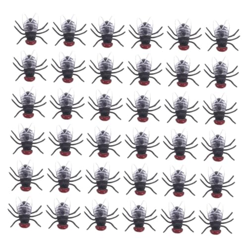 WEKAMOS 120 Stück Teiliges Realistische Plastikfliegen Scherzspielzeug Mini Insektenfiguren für Halloween April Fools Party Deko Wiederverwendbar Kompakt für Streiche und Feierlichkeiten von WEKAMOS