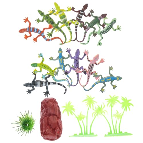 WEKAMOS 12Stücke Eidechsenmodell Mini Reptilienfiguren Pädagogisches für Heimdekoration für Garten und Büro Geeignet Ab Jahren von WEKAMOS