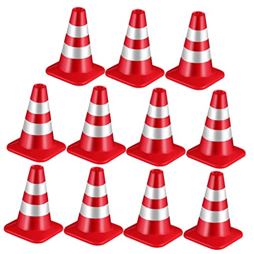WEKAMOS 12Stücke Verkehrskegel aus Spielzeugverkehrszeichen für Sandtisch und Kreative Verkehrserziehung Robust und Langlebig von WEKAMOS