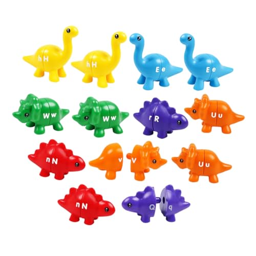 WEKAMOS 13 Stück Teiliges Dinosaurier Buchstaben Zuordnungsspielzeug für Kleinkinder Motorikförderndes Lernspielzeug Robustes Farbenfrohes Matching Spiel für Frühe Bildung und Kognitive WEKAMOS 13 Stück Teiliges Dinosaurier Buchstaben Zuordnungsspielzeug für Kleinkinder Motorikförderndes Lernspielzeug Robustes Farbenfrohes Matching Spiel für Frühe Bildung und Kognitive von WEKAMOS