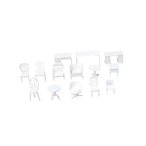 WEKAMOS 14 Stück Miniatur Tisch Stühle Schreibtisch Langlebiges Kunststoff Design Miniatur Landschaftsdekoration für Kinderzimmer und Puppenhaus Zubehör WEKAMOS 14 Stück Miniatur Tisch Stühle Schreibtisch Langlebiges Kunststoff Design Miniatur Landschaftsdekoration für Kinderzimmer und Puppenhaus Zubehör von WEKAMOS