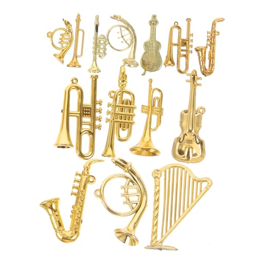 WEKAMOS 14 Stück Teiliges Mini Acryl Musikinstrumente Set Weihnachtsbaumschmuck DIY Kleine Hängende Instrumente für Puppenhaus Dekoration Party Zubehör WEKAMOS 14 Stück Teiliges Mini Acryl Musikinstrumente Set Weihnachtsbaumschmuck DIY Kleine Hängende Instrumente für Puppenhaus Dekoration Party Zubehör von WEKAMOS