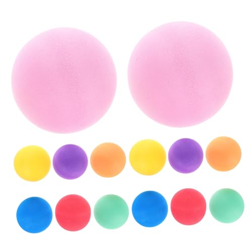 WEKAMOS 14 Stück Teiliges Schwammbälle Weiche Elastische Spielbälle in Farben Sicher und Kompakt für Haustiere und Indoor Sowie Outdoor Spaß von WEKAMOS