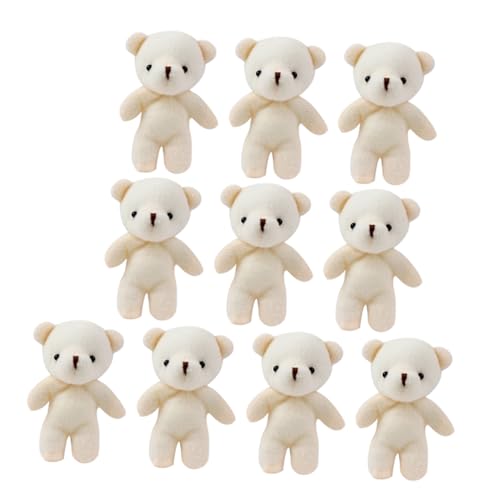 WEKAMOS 15 Stück Mini Bär Anhänger Teiliges Kuscheltier Schlüsselanhänger Tragbarer Plüsch Bär Deko Kleine Stofftier Puppe Für Taschen Rucksack Zubehör von WEKAMOS