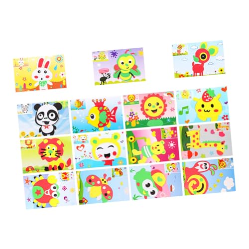 WEKAMOS 15 Stück Teiliges DIY Eva Sticker für Kleinkinder Kreative Bunte Schaumstoffaufkleber Sicher und Langlebig für Kinderzimmer Bastelprojekte und Dekorative Kunsthandwerke von WEKAMOS