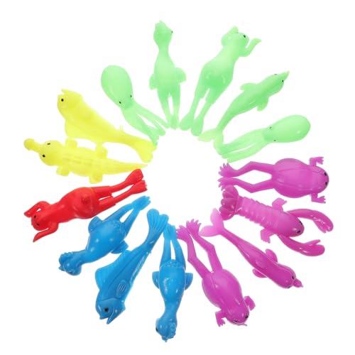 WEKAMOS 15 Stück Teiliges Finger scherzspielzeug aus Sicherem TPR Material Waschbar und Langlebig Lustige Ozeantier Motive für Kinderpartys und Junge Mädchen Wurf Fingerspielzeug von WEKAMOS