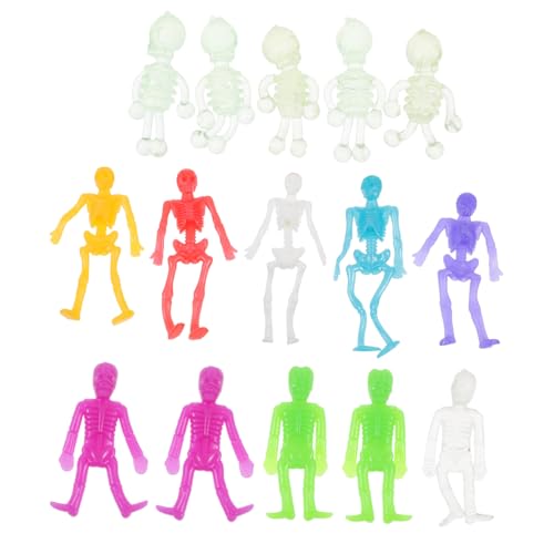 WEKAMOS 15 Stück Teiliges Halloween Deko TPR Skelett Figuren Realistische Grusel Requisiten für Party und Scherzartikel Geeignet für Halloween Party und Festtagsdekoration von WEKAMOS