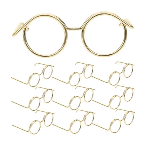 WEKAMOS 15 Stück Teiliges Mini puppenbrillen aus Metall Runde Rahmenlose Miniaturbrillen Kostümzubehör für Puppen und Puppenhaus Modische Accessoires für Verschiedene Puppen und WEKAMOS 15 Stück Teiliges Mini puppenbrillen aus Metall Runde Rahmenlose Miniaturbrillen Kostümzubehör für Puppen und Puppenhaus Modische Accessoires für Verschiedene Puppen und von WEKAMOS