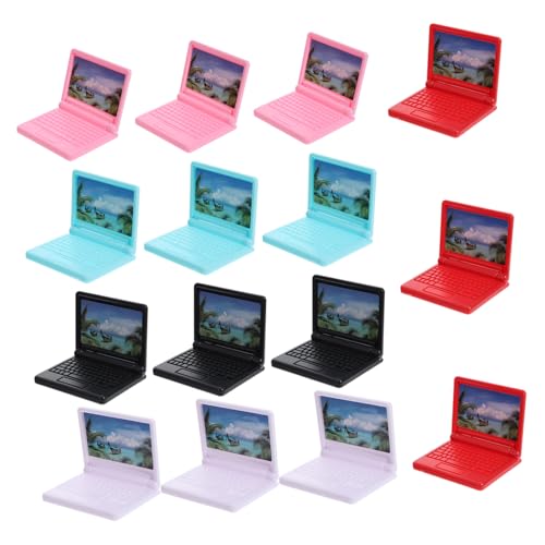 WEKAMOS 15 Stück Teiliges Miniatur Laptop Modell aus Kunststoff Realistisches für Puppenhaus DIY Micro Landschaft Kindgerechtes Bastelspielzeug in Dunkel Rot und Grün WEKAMOS 15 Stück Teiliges Miniatur Laptop Modell aus Kunststoff Realistisches für Puppenhaus DIY Micro Landschaft Kindgerechtes Bastelspielzeug in Dunkel Rot und Grün von WEKAMOS