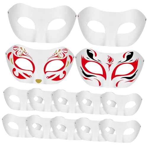 WEKAMOS 15Stücke Weiße DIY Papiermasken Für Unbemalte Maske Zum Gestalten Für Karneval Fasching Cosplay Und Partys Kreatives Bastelspielzeug WEKAMOS 15Stücke Weiße DIY Papiermasken Für Unbemalte Maske Zum Gestalten Für Karneval Fasching Cosplay Und Partys Kreatives Bastelspielzeug von WEKAMOS