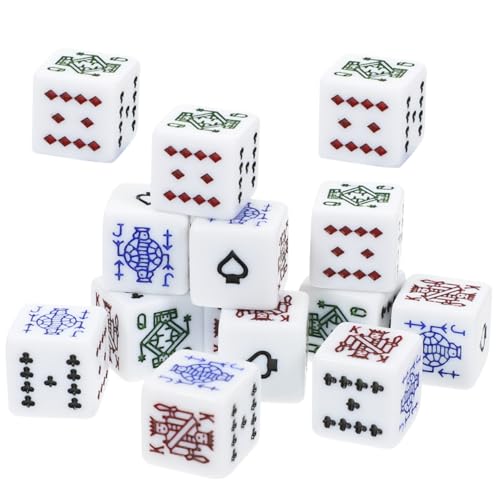 WEKAMOS 16 Stück Weißer Poker Würfel aus Acryl Lustige Spielwürfel für Partys Brettspiele und Poker Langlebig Vielseitig Einsetzbar für Klassenräume und Reisen WEKAMOS 16 Stück Weißer Poker Würfel aus Acryl Lustige Spielwürfel für Partys Brettspiele und Poker Langlebig Vielseitig Einsetzbar für Klassenräume und Reisen von WEKAMOS