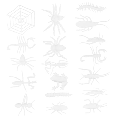 WEKAMOS 17 Stück Insektenmodell gefälschte Fehler Insektenspielzeug für Kunststoff Insekten Modell Schmetterling Modell Insektenspielzeug zum Selbermachen weißes Insekt von WEKAMOS