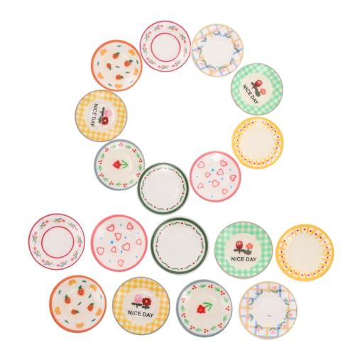 WEKAMOS 18 Stück Teiliges Miniatur Puppenhaus Geschirr Filigrane Muster Mini Teller und Serviertabletts Detailreiche Puppenhaus Küchenaccessoires für DIY Spiel und Dekoration WEKAMOS 18 Stück Teiliges Miniatur Puppenhaus Geschirr Filigrane Muster Mini Teller und Serviertabletts Detailreiche Puppenhaus Küchenaccessoires für DIY Spiel und Dekoration von WEKAMOS