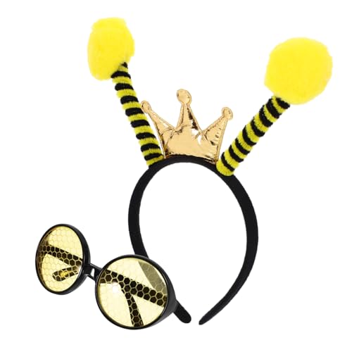 WEKAMOS 1Satz Bienen Haarband mit Sonnenbrille Set Cartoon Bienen Stirnband für Kostümpartys Fasching Karneval Lustige Brille für Erwachsene für Feiertage und Outdoor Events WEKAMOS 1Satz Bienen Haarband mit Sonnenbrille Set Cartoon Bienen Stirnband für Kostümpartys Fasching Karneval Lustige Brille für Erwachsene für Feiertage und Outdoor Events von WEKAMOS