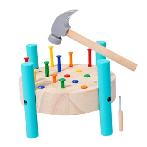 WEKAMOS 1Satz Hämmerwerkbank für Kleinkinder Nagel Hämmern Montessori Holzspielzeug Entwicklungsförderndes Klopfspiel für Sicheres und Leichtes Design für Spaß und Koordination WEKAMOS 1Satz Hämmerwerkbank für Kleinkinder Nagel Hämmern Montessori Holzspielzeug Entwicklungsförderndes Klopfspiel für Sicheres und Leichtes Design für Spaß und Koordination von WEKAMOS