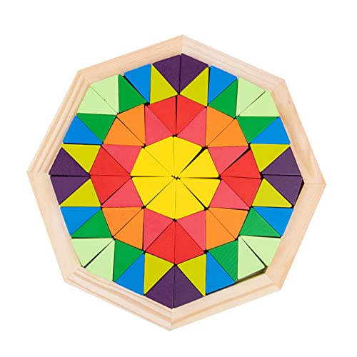 WEKAMOS 1Satz Holzkinder Bausteine für Frühbildung Puzzles für Pädagogisches Kreativität und Koordination für Jungen und Geometrische von WEKAMOS