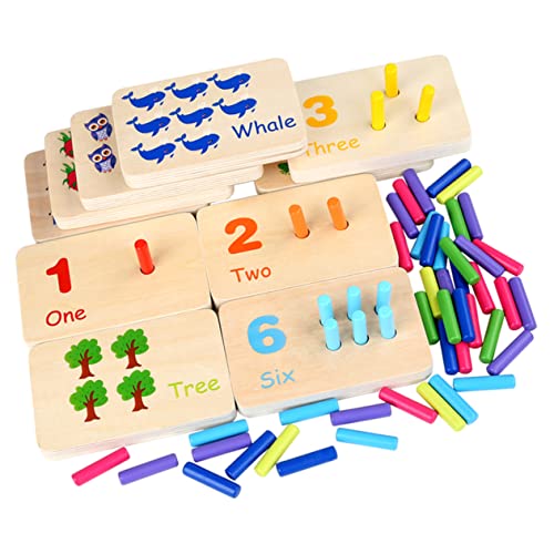 WEKAMOS 1Satz Lustiges Hölzernes Montessori für Sensorisches Lernspielzeug mit Bunten Designs Konzentration und Feinmotorik für Jungen und Ab Jahr von WEKAMOS