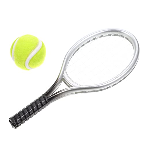 WEKAMOS 1Satz Mini Tennis für Puppenhaus Tennisschläger und Ball Zubehör für Mini Dekoration Perfektes für DIY Fans und Leicht und Tragbar WEKAMOS 1Satz Mini Tennis für Puppenhaus Tennisschläger und Ball Zubehör für Mini Dekoration Perfektes für DIY Fans und Leicht und Tragbar von WEKAMOS