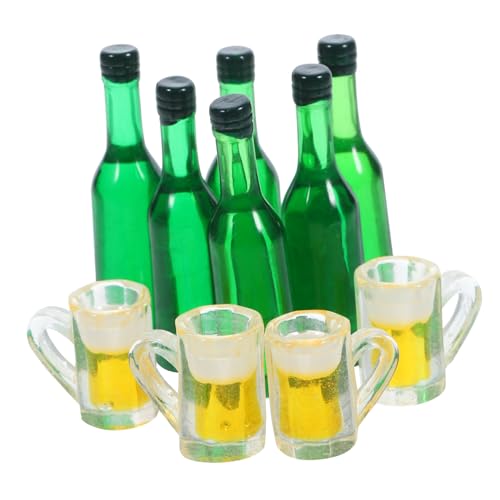 WEKAMOS 1Satz Miniaturbierkrug Mini Becher und Bierflaschen für Puppenhaus Dekoration Harzmodelle für Landschaftsszenen und DIY Projekte WEKAMOS 1Satz Miniaturbierkrug Mini Becher und Bierflaschen für Puppenhaus Dekoration Harzmodelle für Landschaftsszenen und DIY Projekte von WEKAMOS