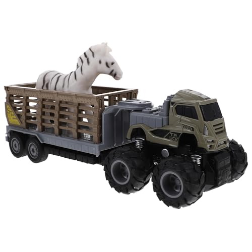 WEKAMOS 1Satz Simulation Fahrzeugspielzeug mit Tier Modell Inertiales Auto für Perfektes Outdoor und Indoor Leuchtende Farben Fördert über Tiere und Fahrzeuge von WEKAMOS