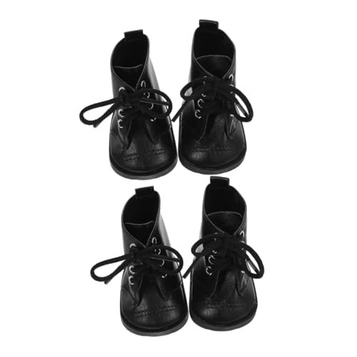 WEKAMOS 2 Paar Puppen-pu-Leder-ankleidestiefel, Modische Puppenhaus-puppenschuhe, Puppenzubehör, Mädchenpuppenschuhe, Puppenstiefel, 18-Zoll-mädchenpuppenschuhe von WEKAMOS