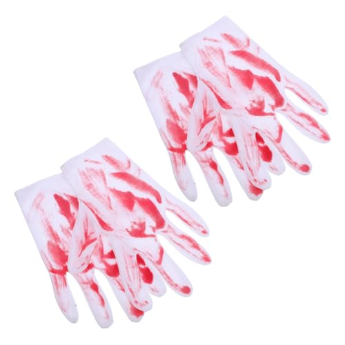 WEKAMOS 2 Paare Halloween Bloody Handschuhe Deko Gruselige Requisite für Haunted House Party Horror Kostüm Zubehör WEKAMOS 2 Paare Halloween Bloody Handschuhe Deko Gruselige Requisite für Haunted House Party Horror Kostüm Zubehör von WEKAMOS