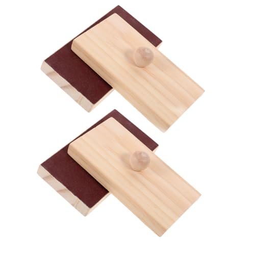 WEKAMOS 2 Paare Holz Sandblock Klangbrett Percussion Instrument für Orff Musikinstrumente mit Innovativem Soundeffekt Rhythmus Lernspielzeug für Frühe Musikbildung und Kreative von WEKAMOS
