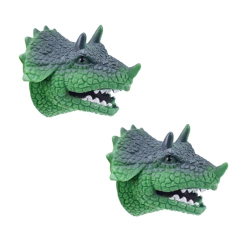 WEKAMOS 2 STÜCK Dinosaurier Handpuppe TPR Umweltfreundliche Fingerpuppen für Lebendige Triceratops Modelle zum Rollenspiel für Kreative Geschichten und Interaktion Grün WEKAMOS 2 STÜCK Dinosaurier Handpuppe TPR Umweltfreundliche Fingerpuppen für Lebendige Triceratops Modelle zum Rollenspiel für Kreative Geschichten und Interaktion Grün von WEKAMOS