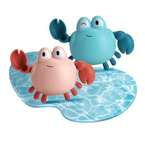 WEKAMOS 2 STÜCK Teiliges Badespielzeug Wind Up Badetier Kleine Krabbe Sicher für Kleinkinder Badewannenspielzeug Spaß Zufällige Farbe Zufällige Farbe von WEKAMOS