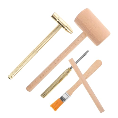 WEKAMOS 2 Sätze Ausgrabungsset mit Mini Holzhammer Pinsel und Meißel Archäologisches Entdeckungswerkzeug für Jungen und Mädchen Langlebiges Teiliges Grabungswerkzeug für Pädagogisches von WEKAMOS