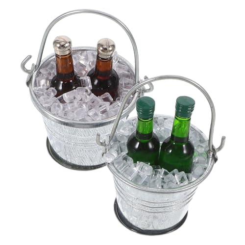WEKAMOS 2sätze Miniatur Bierflaschen Und Eimer Für Puppenhaus Teiliges Zubehör Mit Eiswürfeln Für Gestaltung Von Bar-szenen Und Esszimmer-Dekorationen WEKAMOS 2sätze Miniatur Bierflaschen Und Eimer Für Puppenhaus Teiliges Zubehör Mit Eiswürfeln Für Gestaltung Von Bar-szenen Und Esszimmer-Dekorationen von WEKAMOS