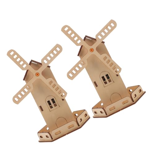 WEKAMOS 2 Sätze DIY Solar Windmill Model Kit aus Holz Wissenschaftliche Experimente für Pädagogisches Kreativität und Problemlösungsfähigkeiten von WEKAMOS