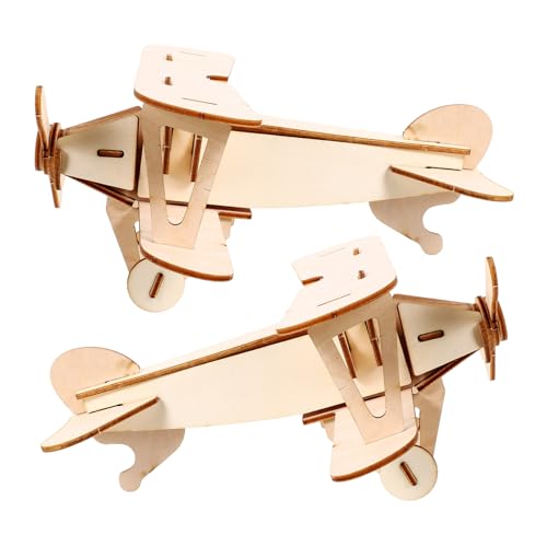 WEKAMOS 2 Sätze Holz Flugzeug Modellbausatz DIY Puzzle für Langlebiges Holzflugzeug Dekoratives und Kreatives Lernspielzeug für Jungen und Mädchen WEKAMOS 2 Sätze Holz Flugzeug Modellbausatz DIY Puzzle für Langlebiges Holzflugzeug Dekoratives und Kreatives Lernspielzeug für Jungen und Mädchen von WEKAMOS