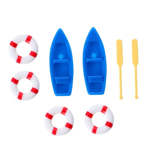 WEKAMOS 2 Sätze Miniatur Stranddekoration DIY Meeressimulation Boot Rettungsring Paddel Mikrolandschaft für Puppenhaus Fee Garten Basteln WEKAMOS 2 Sätze Miniatur Stranddekoration DIY Meeressimulation Boot Rettungsring Paddel Mikrolandschaft für Puppenhaus Fee Garten Basteln von WEKAMOS