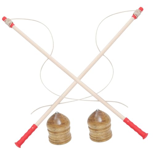 WEKAMOS 2 Sätze Retro Design Holzspielzeug für Erwachsene und Traditioneller Solider Holzkreisel mit Stab Leichtes Langlebiges Gyro für Fitness und Nostalgie WEKAMOS 2 Sätze Retro Design Holzspielzeug für Erwachsene und Traditioneller Solider Holzkreisel mit Stab Leichtes Langlebiges Gyro für Fitness und Nostalgie von WEKAMOS