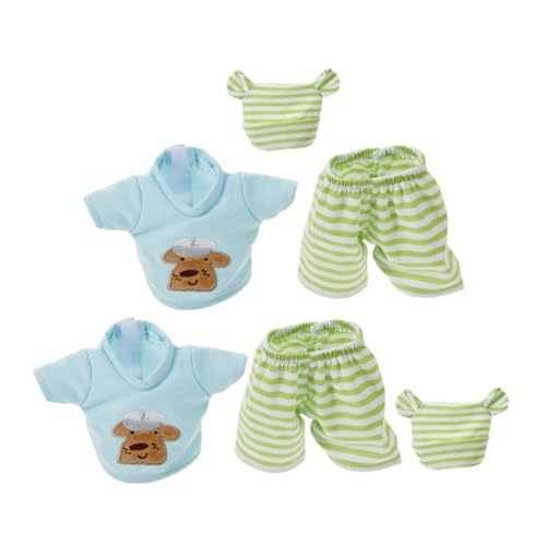 WEKAMOS 2 Satz Puppenkleidung Baumwolle Gestreift mit Hut Spielhaus Puppen Garderobe Zubehör für Rollenspiel und Verkleidung WEKAMOS 2 Satz Puppenkleidung Baumwolle Gestreift mit Hut Spielhaus Puppen Garderobe Zubehör für Rollenspiel und Verkleidung von WEKAMOS