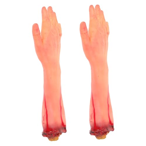 WEKAMOS 2 Stck. Teiliges Realistische Halloween Deko Abgetrennte Hände Prop Blutige Gebrochene Arme Simulation Gruselige Horrordeko für Halloween Party Horror Requisite für Haunted House WEKAMOS 2 Stck. Teiliges Realistische Halloween Deko Abgetrennte Hände Prop Blutige Gebrochene Arme Simulation Gruselige Horrordeko für Halloween Party Horror Requisite für Haunted House von WEKAMOS