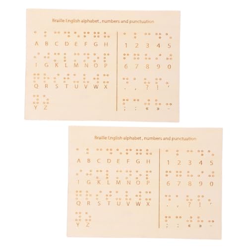 WEKAMOS 2 Stück Braille-unterrichtsgeräte Gadgets Für Blinde Braille-lehrmittel Blinde Bretter Schreibübungen Für Kleinkinder Braille-bücher Holz Khaki WEKAMOS 2 Stück Braille-unterrichtsgeräte Gadgets Für Blinde Braille-lehrmittel Blinde Bretter Schreibübungen Für Kleinkinder Braille-bücher Holz Khaki von WEKAMOS