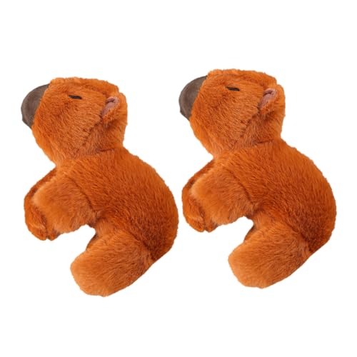 WEKAMOS 2 Stück Capybara-Puppe für lustige gefüllte Capybara Plüschspielzeug kleine Plüsch -Capybara -Puppe süße Capybara weich Capybara PP Baumwolle von WEKAMOS