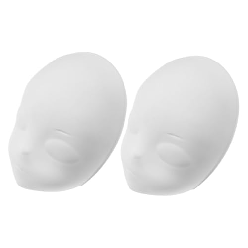 WEKAMOS 2 Stück DIY Weiße PVC Masken Matte Blanko Fuchsgesicht Masken Bemalbar für Erwachsene und Teens für Halloween Cosplay und Kreative Handarbeiten von WEKAMOS