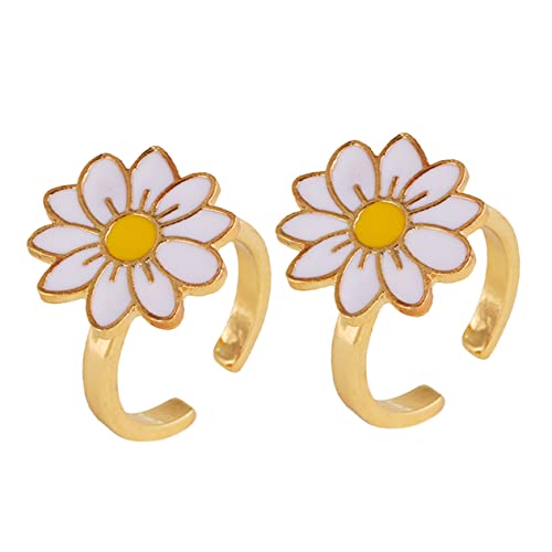 WEKAMOS 2 Stück Drehbarer Ring Stressabbau Schmuck Leichtes Spielerisches Angstlöser Accessoire Angenehmer Geeignet für Jugendliche und Erwachsene von WEKAMOS