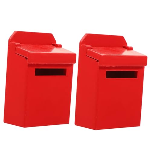 WEKAMOS 2 Stück Farbpostkastenmodell Winzig Mini Briefkasten Postfächer Party Klein Möbel Dekoration Kinderspielzeugmailbox Rot Hölzern WEKAMOS 2 Stück Farbpostkastenmodell Winzig Mini Briefkasten Postfächer Party Klein Möbel Dekoration Kinderspielzeugmailbox Rot Hölzern von WEKAMOS