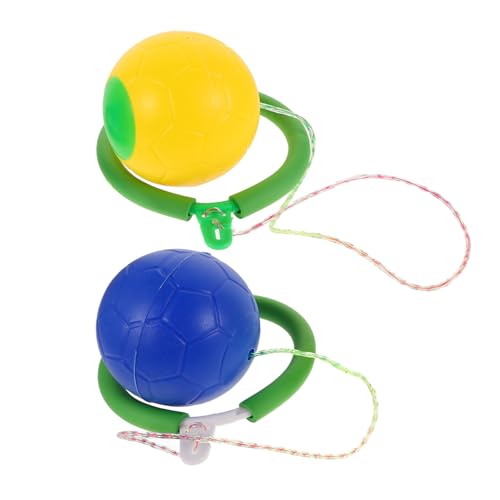 WEKAMOS 2 Stück Fitness Übungsball für Innovativem Knöchelring Rotierendem Sprungball Fördert Einbein Sprungtraining Koordination Gleichgewicht für Indoor und Outdoor Sport von WEKAMOS