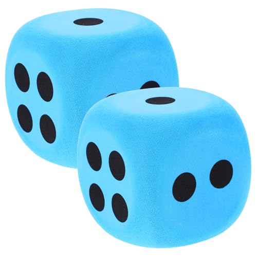 WEKAMOS 2 Stück Große Eva Schaumstoffwürfel Sichere Abgerundete Ecken Vielseitige Spielwürfel für Partydekoration und Lernhilfe für Matheunterricht für Familien und Gruppenspiele von WEKAMOS
