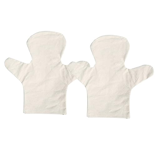 WEKAMOS 2 Stück Handgefertigtes Fingerpuppen Materialset mit Weißen Baumwoll Handpuppen Kreatives DIY Bastelset für Sicherer Stoff für Fantasievolles und Geschichtenerzählen im von WEKAMOS