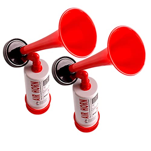 WEKAMOS 2 Stück Handliches Air Horn Lautes Hand Pump Horn für Fußball Sportevents und Partys Einfache Bedienung Sound für Stadionstimmung von WEKAMOS
