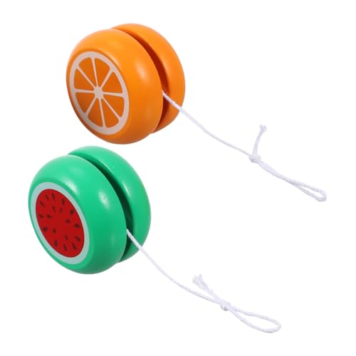 WEKAMOS 2 Stück Holz Yo yo Cartoon Design Orange und Wassermelone Fördert Fingerfertigkeit und Hand Auge koordination Robustes Lernspielzeug für Outdoor WEKAMOS 2 Stück Holz Yo yo Cartoon Design Orange und Wassermelone Fördert Fingerfertigkeit und Hand Auge koordination Robustes Lernspielzeug für Outdoor von WEKAMOS