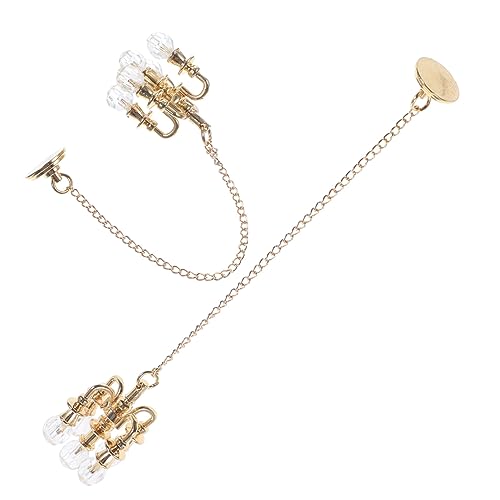 WEKAMOS 2 Stück Kronleuchtermodell Mini-Möbelstütze Puppenstubenmöbel Puppenhausmöbel winzig Miniaturen leichte Verzierung Puppenhauslampe Miniaturmöbel Legierung Golden WEKAMOS 2 Stück Kronleuchtermodell Mini-Möbelstütze Puppenstubenmöbel Puppenhausmöbel winzig Miniaturen leichte Verzierung Puppenhauslampe Miniaturmöbel Legierung Golden von WEKAMOS