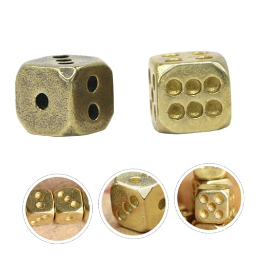 WEKAMOS 2 Stück Massive Messing Würfel aus Reinem Kupfer mit Goldenem Zahlenfinish Schweres Bar Spielzubehör Stilvolle Würfel für Brettspiele und Langlebig Ablesbar Zufälliger Stil WEKAMOS 2 Stück Massive Messing Würfel aus Reinem Kupfer mit Goldenem Zahlenfinish Schweres Bar Spielzubehör Stilvolle Würfel für Brettspiele und Langlebig Ablesbar Zufälliger Stil von WEKAMOS