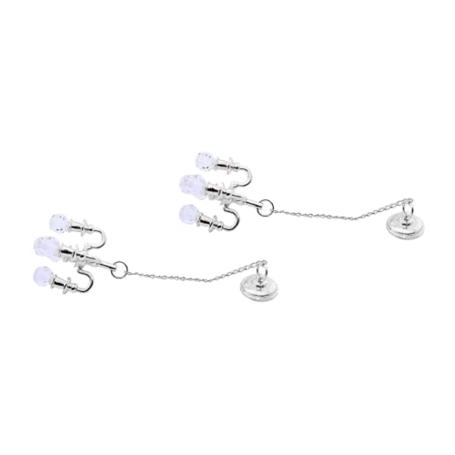 WEKAMOS 2 Stück Mini-Kristallleuchter Kindermöbel künstlich hängend vorgeben deko kristall tischlampe Puppenhauszubehör Miniatur-Kronleuchter für Puppenhaus Legierung Silver WEKAMOS 2 Stück Mini-Kristallleuchter Kindermöbel künstlich hängend vorgeben deko kristall tischlampe Puppenhauszubehör Miniatur-Kronleuchter für Puppenhaus Legierung Silver von WEKAMOS